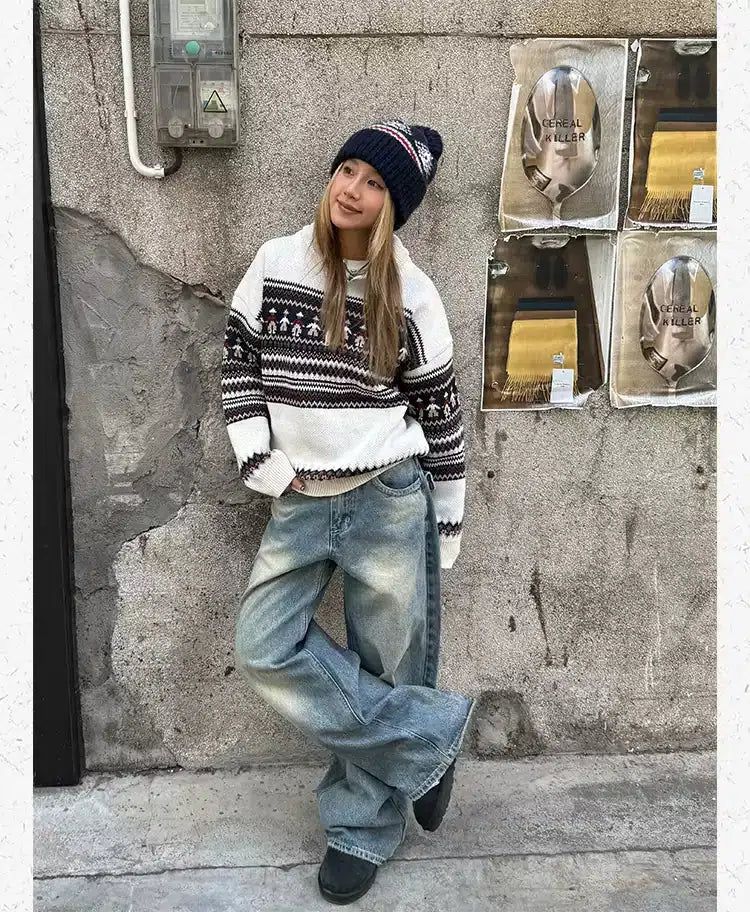 Fair Isle Collared Sweater