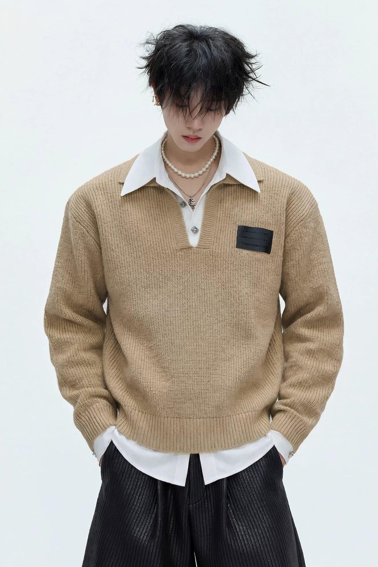 Chic Shirt Layered Sweater