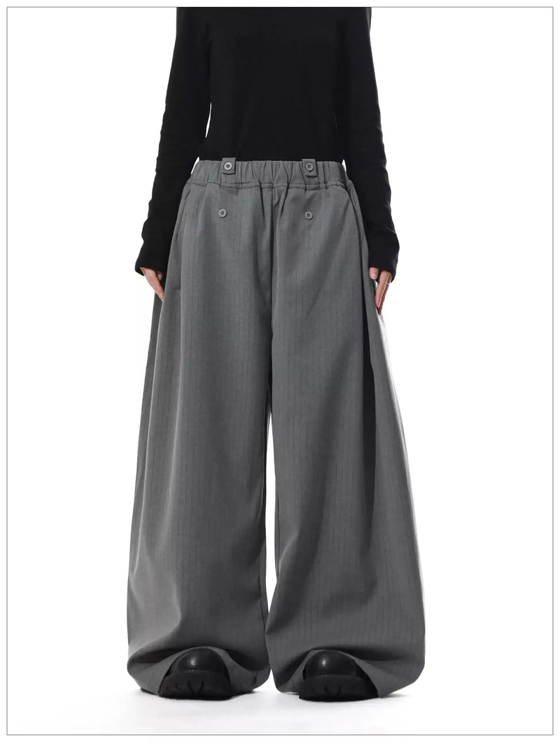 Subtle Striped Loose Fit Pants