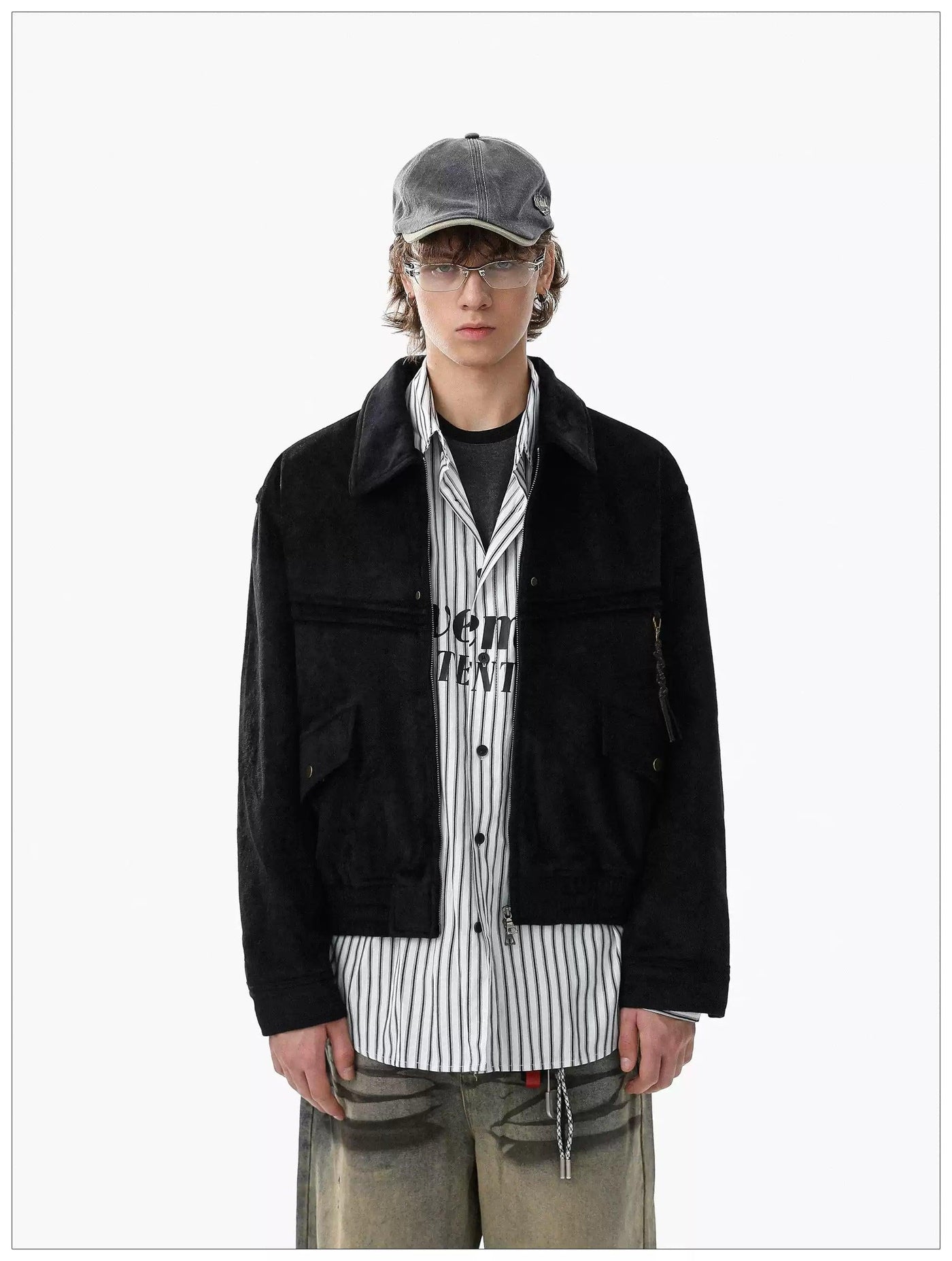 Double Zip Solid Color Jacket