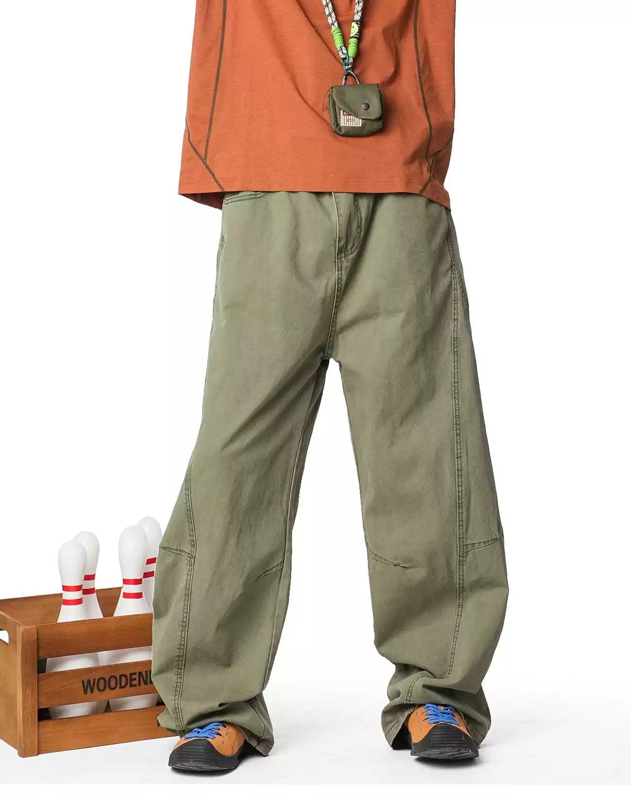 Structured Pleats Cargo Pants