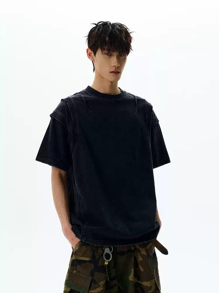 Washed Distressed Cut T-Shirt