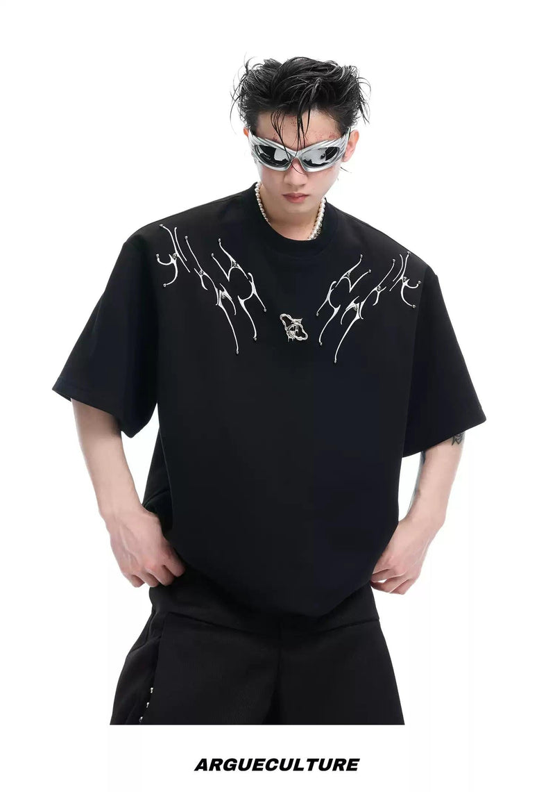 Skeleton Lines Print T-Shirt