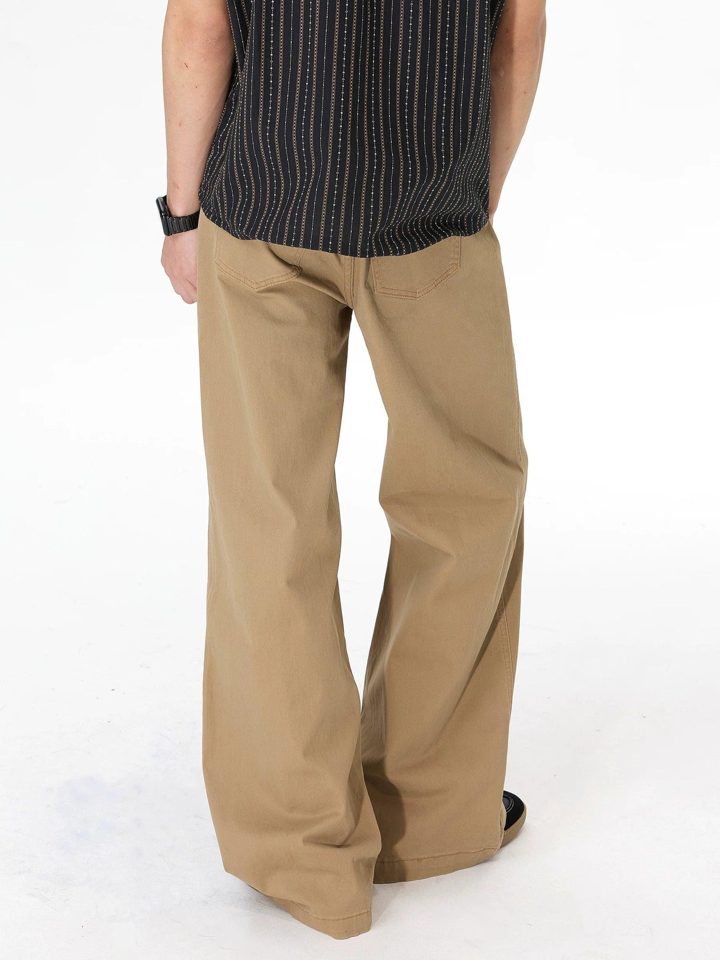 Solid Wide Leg Utility Pants