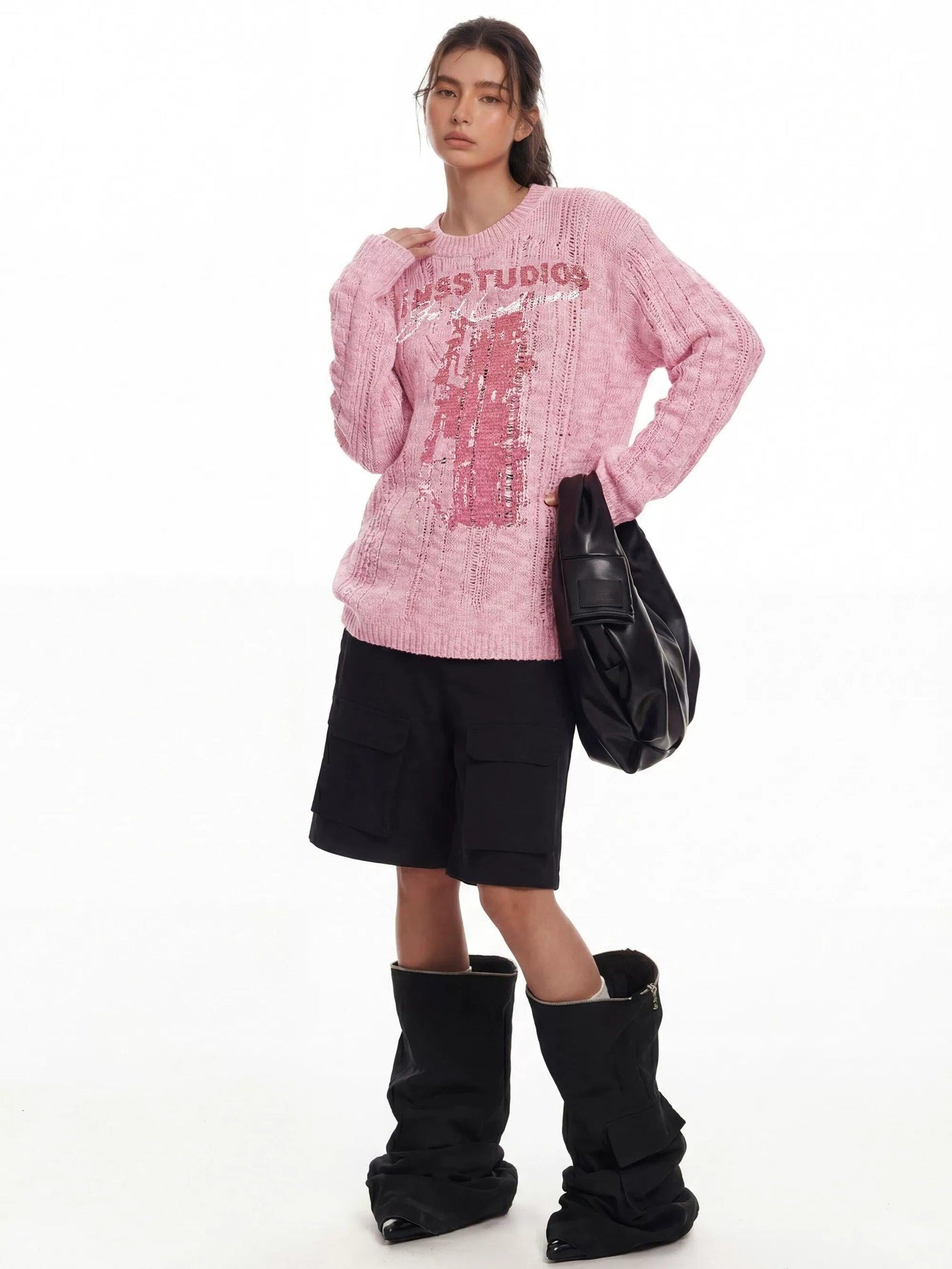 Grunge Ink Contrast Sweater
