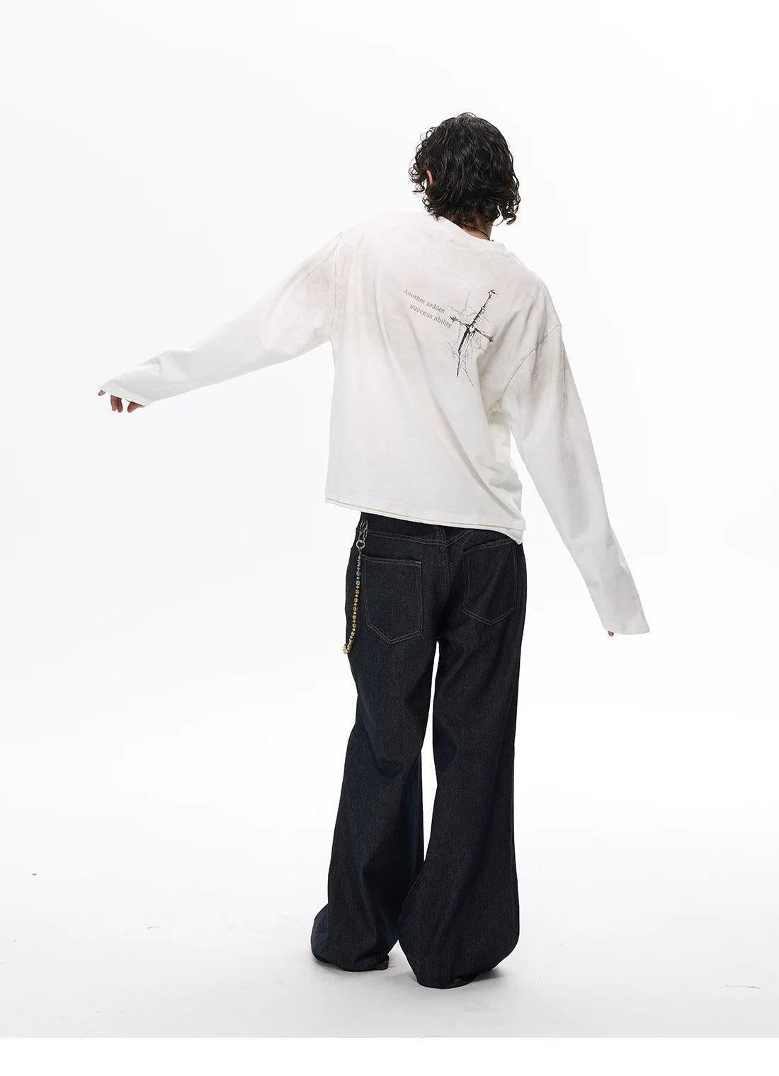 Sketch Graphic Print L/S T-Shirt