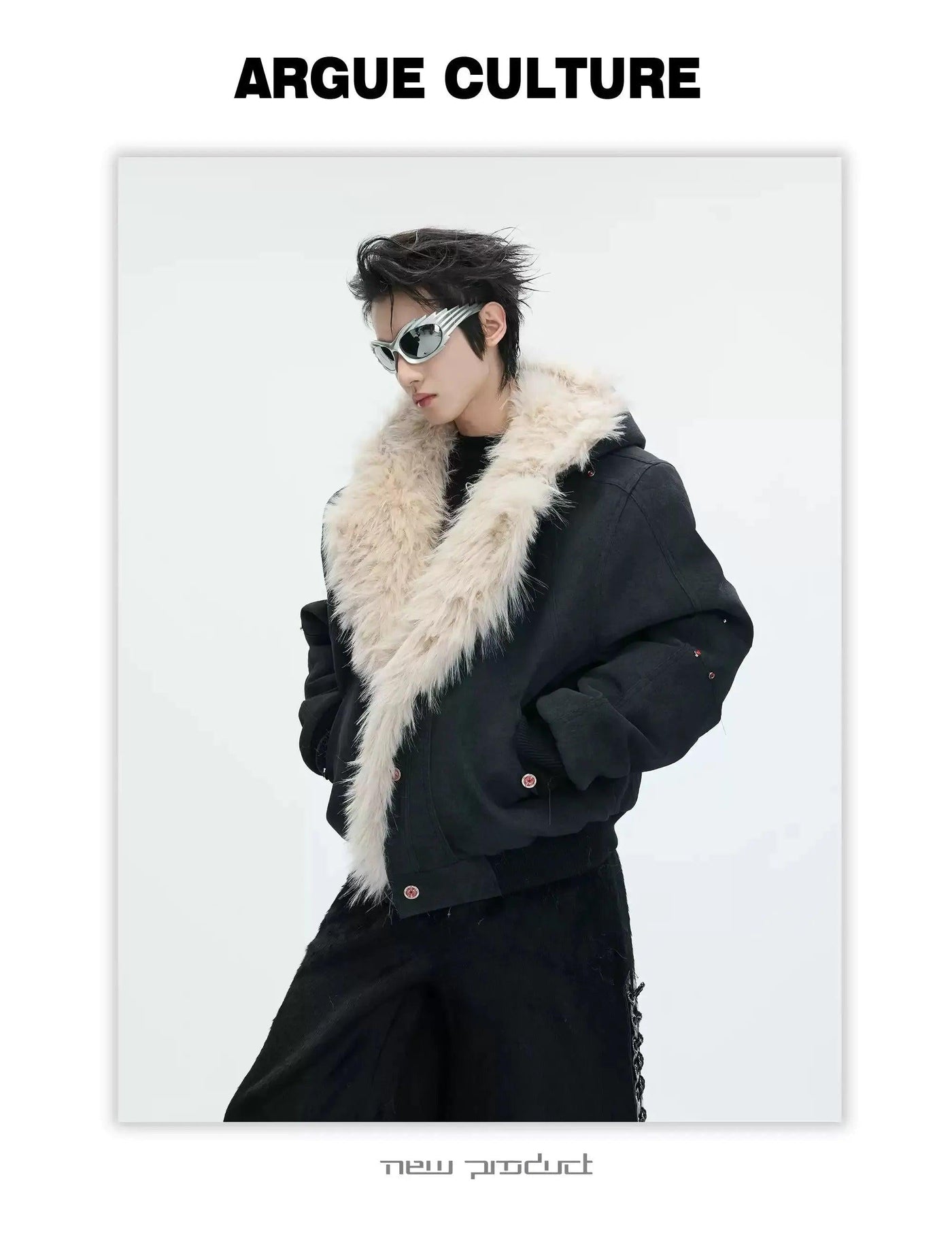 Inside Faux Fur Suede PU Leather Jacket