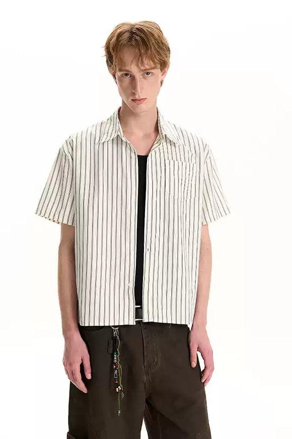 Boxy Vertical Striped Shirt
