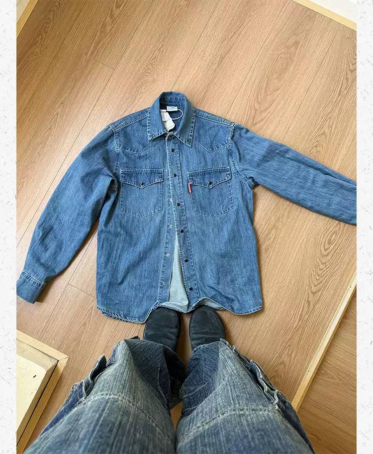 Buttoned Long Sleeves Denim Shirt