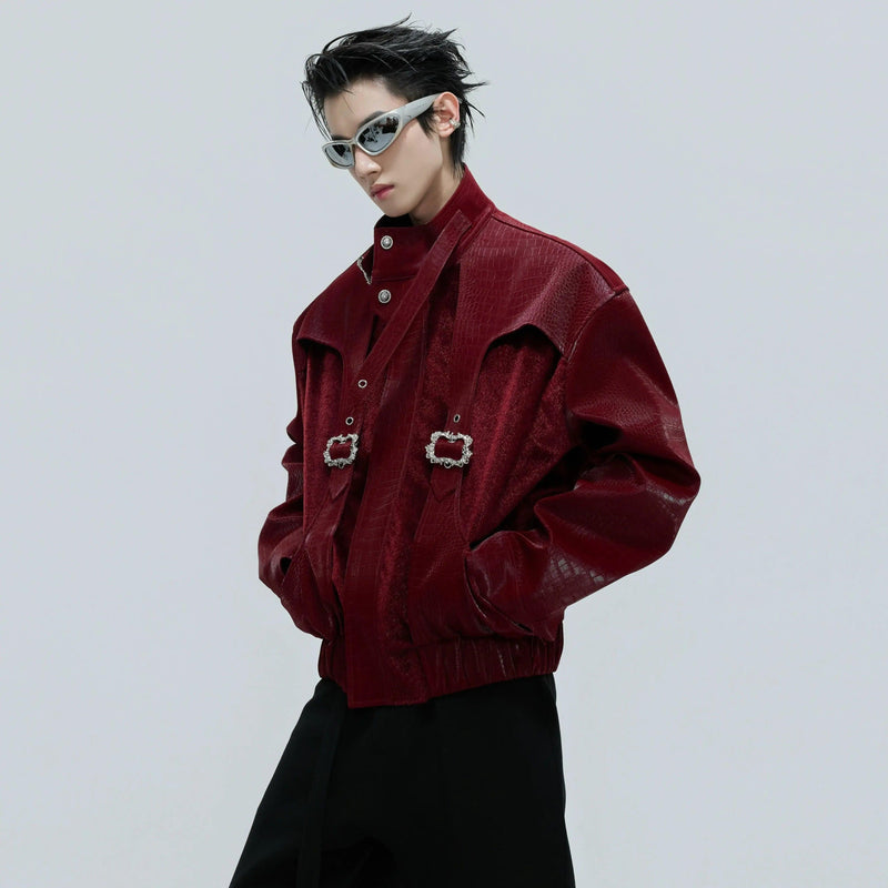 Metal Buckles Multi-Textured Jacket