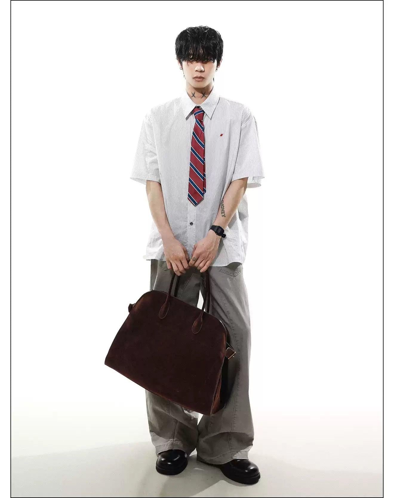 College Tie Striped Shirt