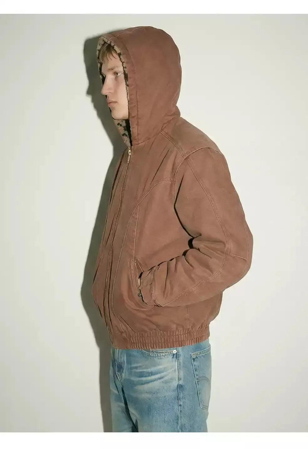 Reversible Fleece Zipped Hooded Jacket