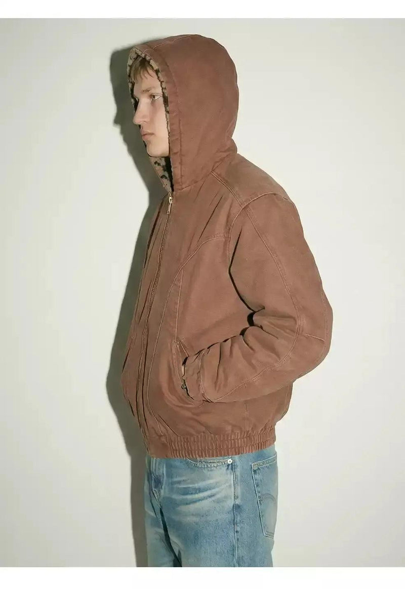 Reversible Fleece Zipped Hooded Jacket