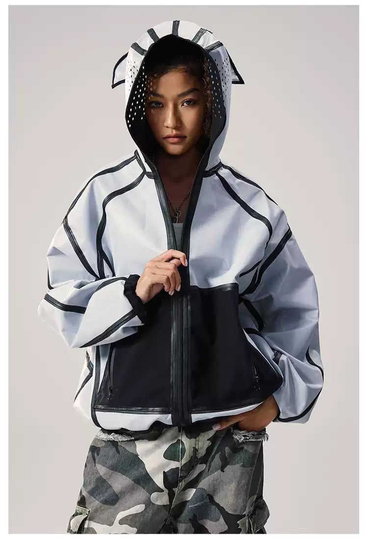 Reversible Futuristic Zippered Jacket