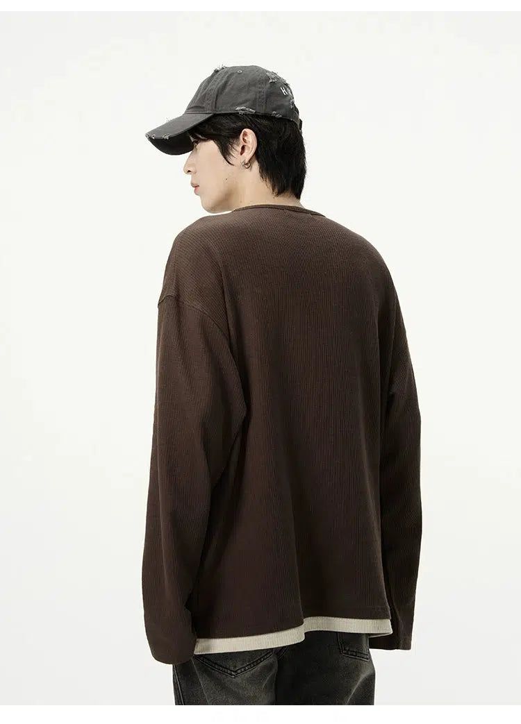 Two-Piece Henley Sweater