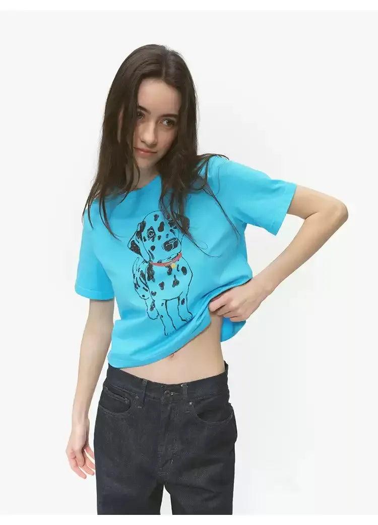 Dalmatian Dog Cropped T-Shirt