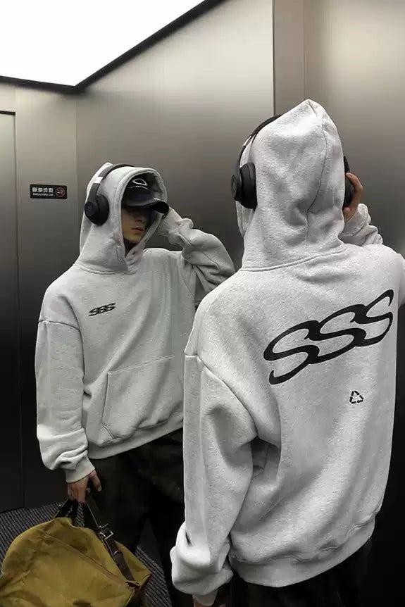 SSS Text Contrast Print Hoodie