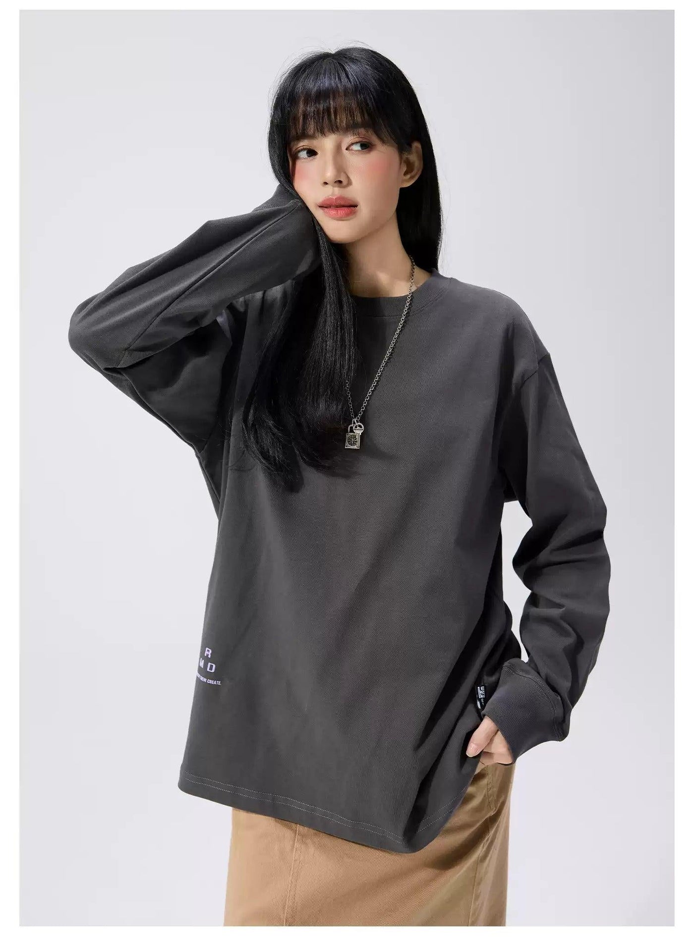 Logo Print Relaxed L/S T-Shirt
