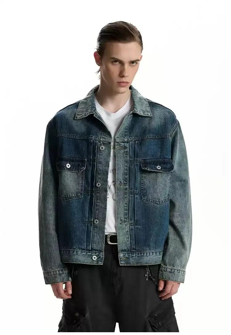 Faded Highlights Boxy Denim Jacket