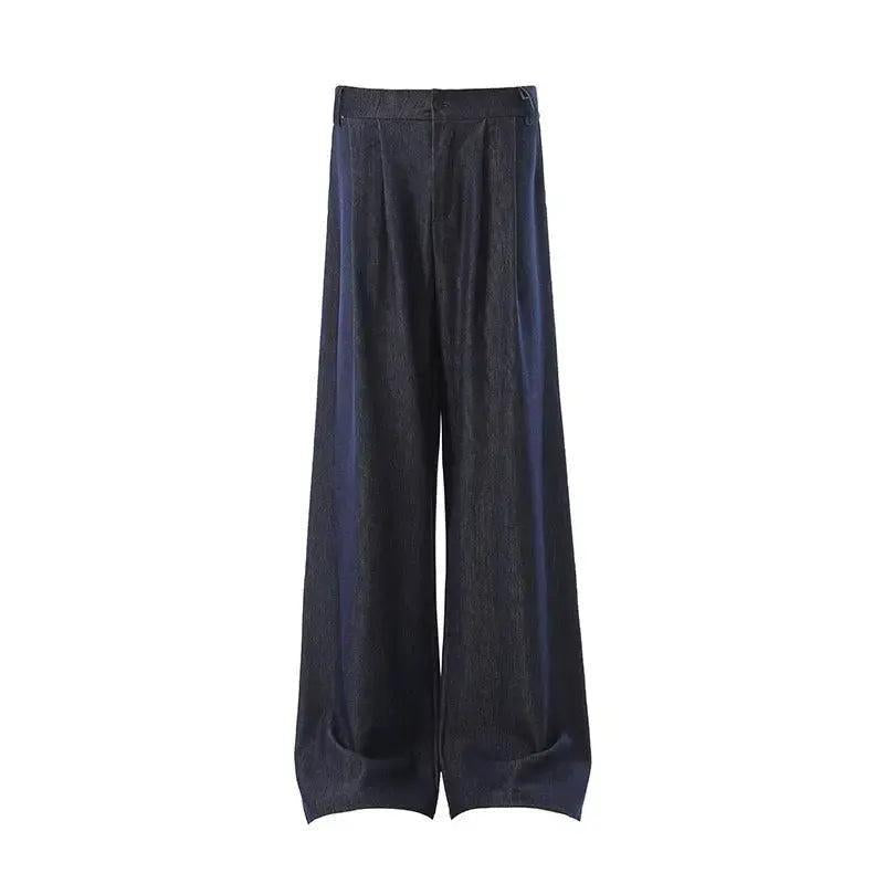 Drapey Pleated Wide Leg Trousers