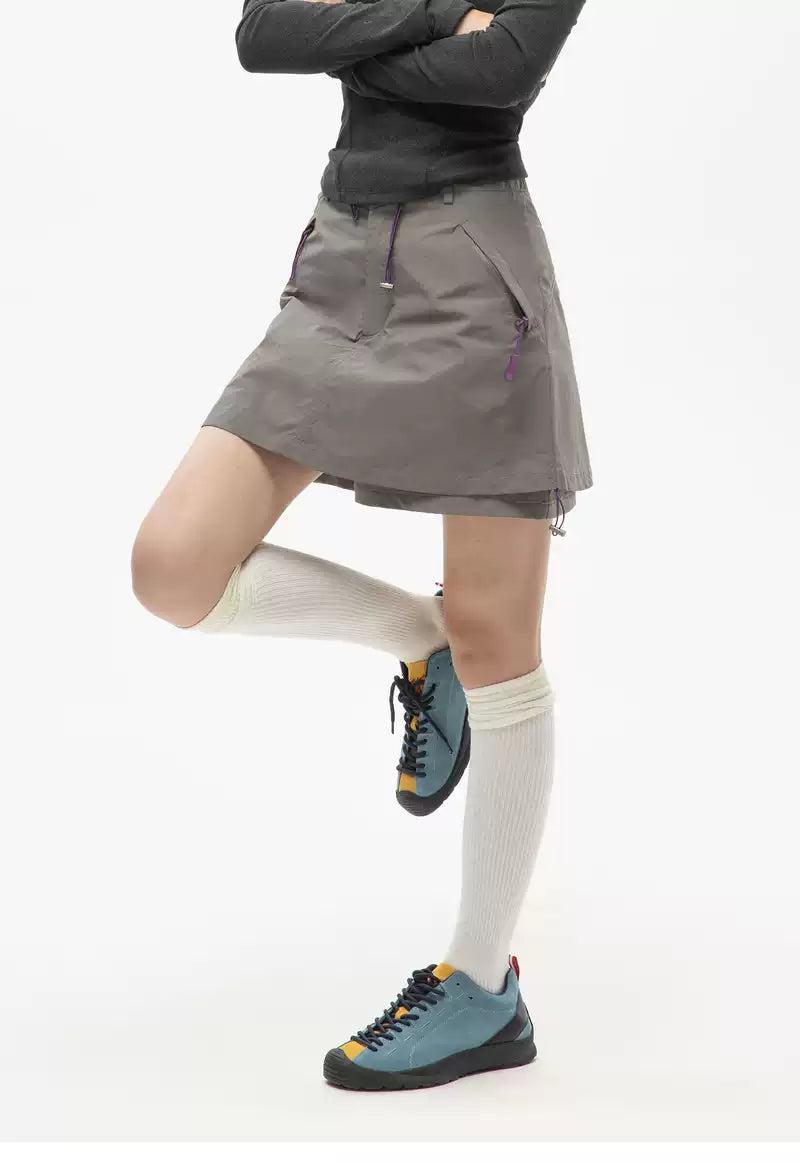 Functional Zipped Pocket Shorts Skirt