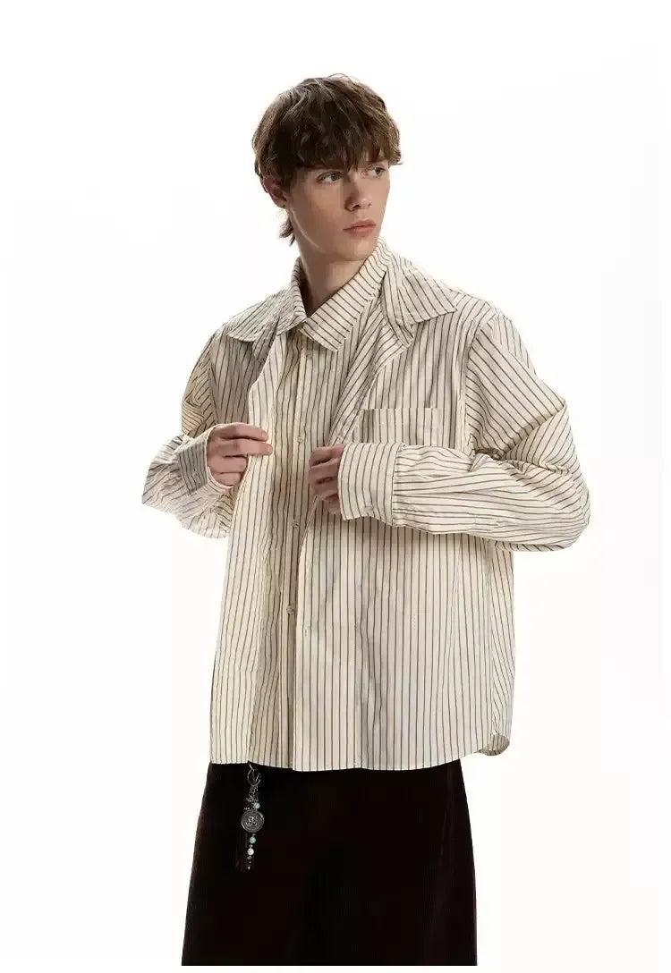Layered Striped L/S Shirt