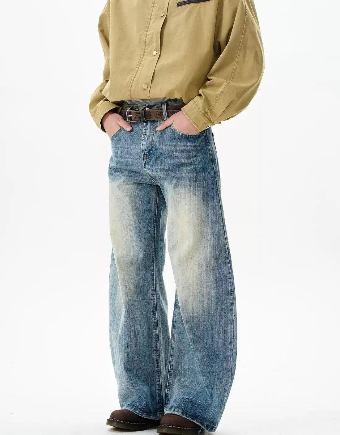 Faded Thigh Side Pockets Jeans