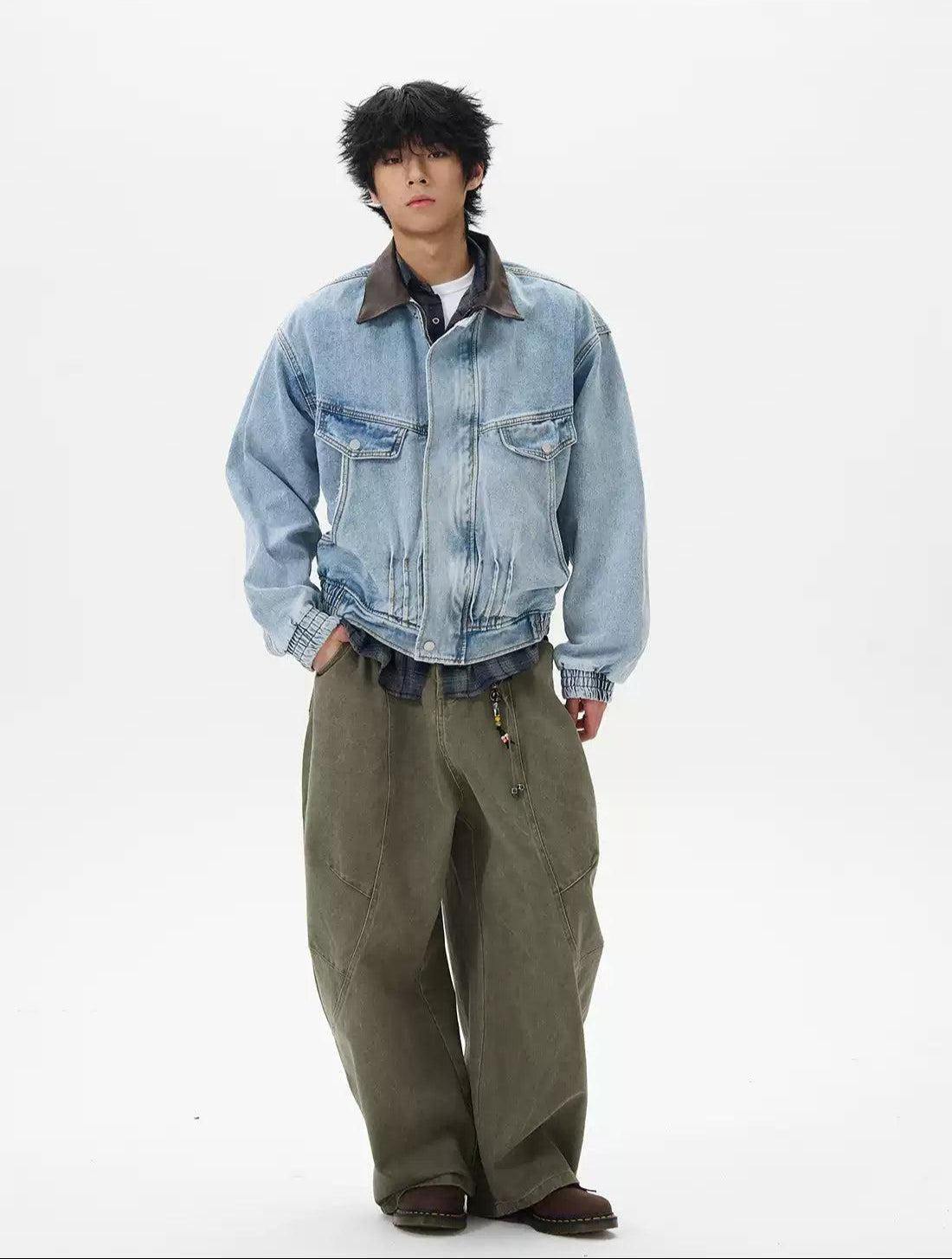 Hidden Zipper Denim Jacket