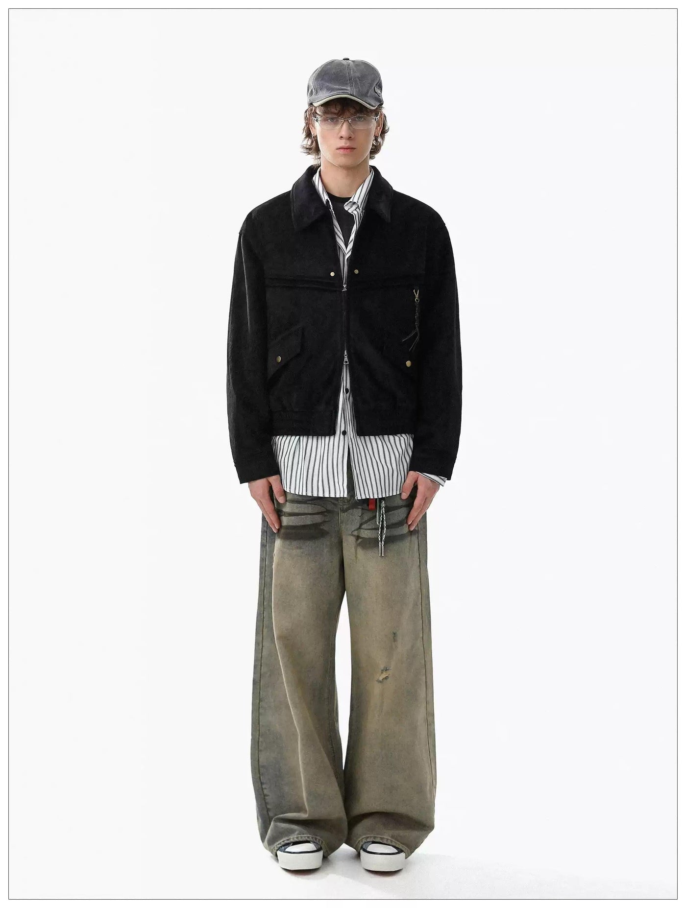 Double Zip Solid Color Jacket
