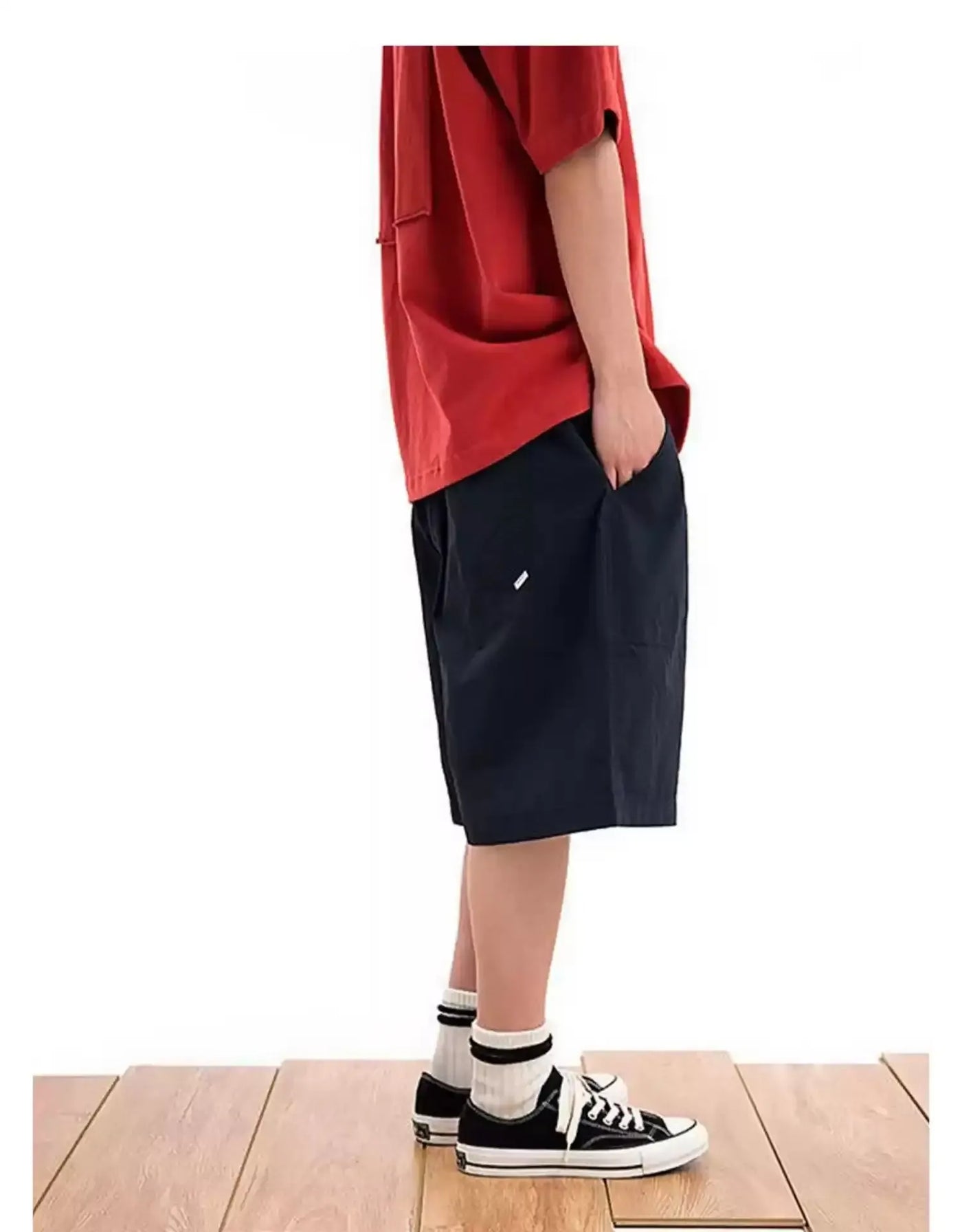 Drawstring Sports Relaxed Fit Shorts