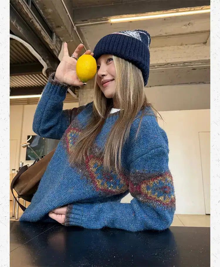 Cozy Fair Isle V-Neck Sweater