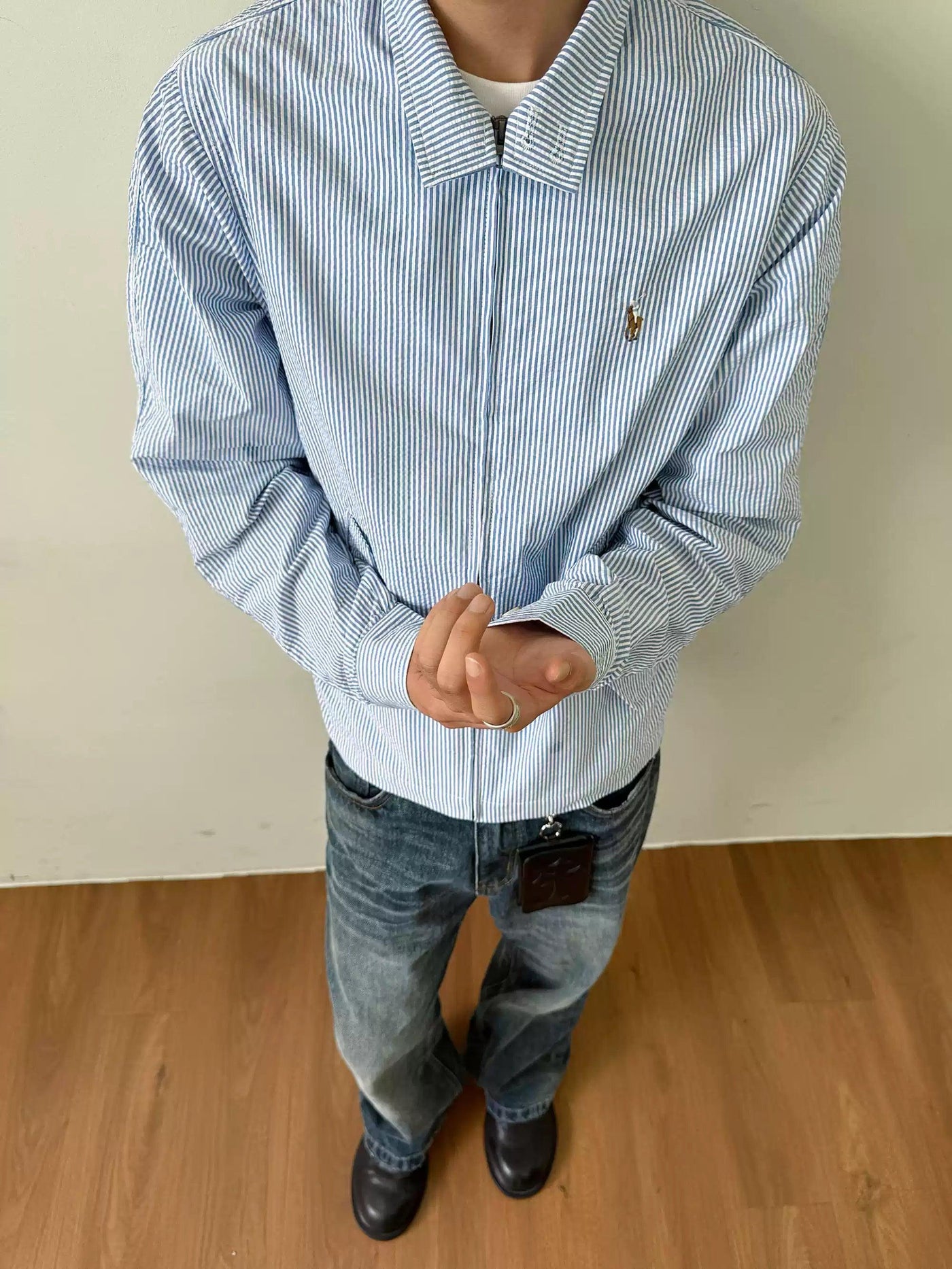 Vertical Striped Clean Fit Jacket