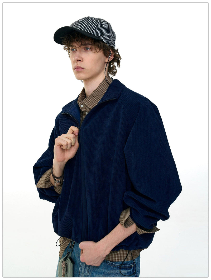 Versatile Zip Up Corduroy Jacket