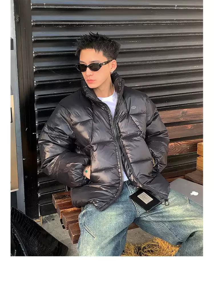 Zip Pocket Quilted Puffer Jacket