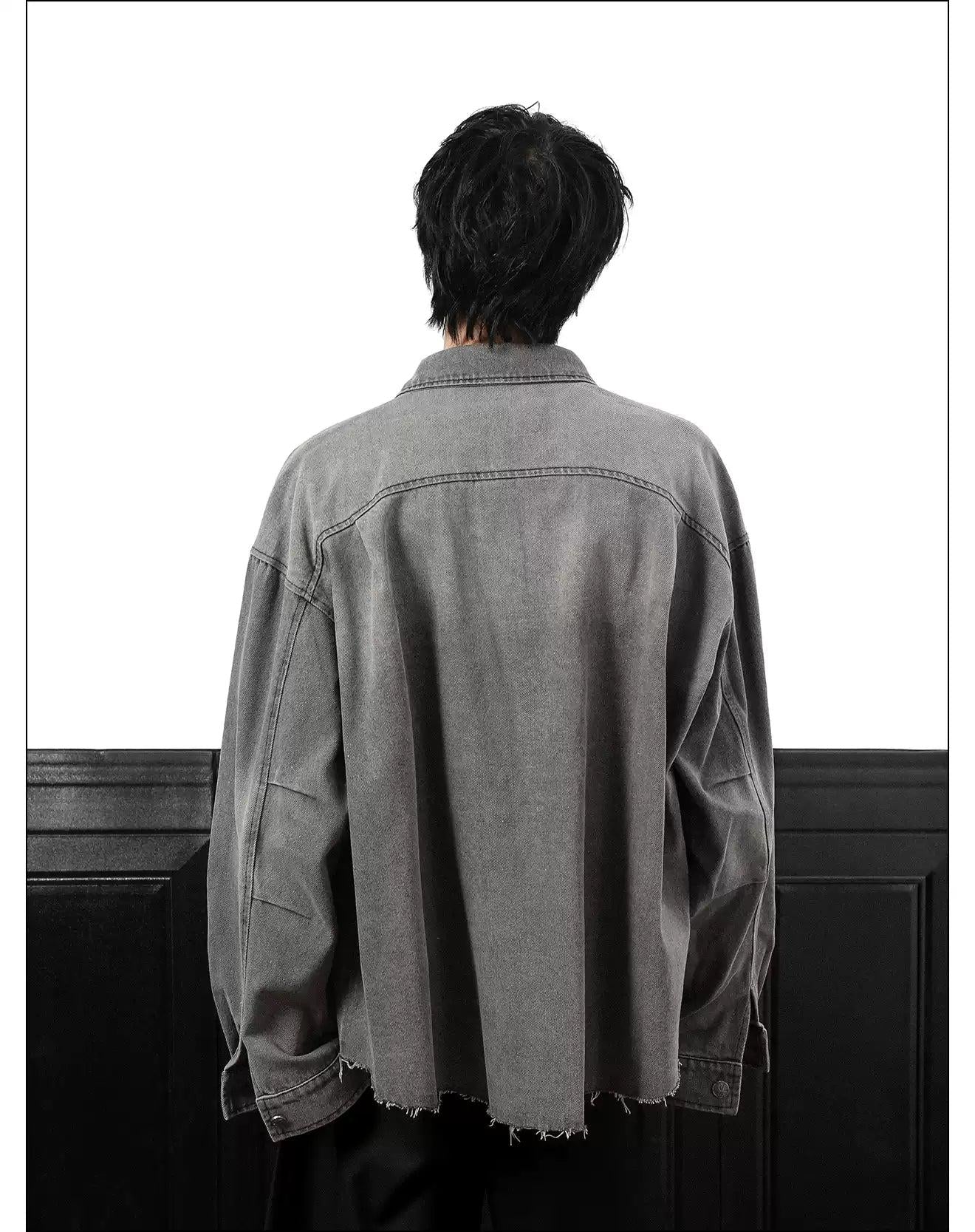 Washed Raw Edge Denim Shirt