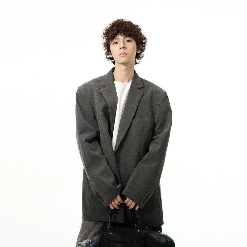 Casual Peak Lapel Blazer