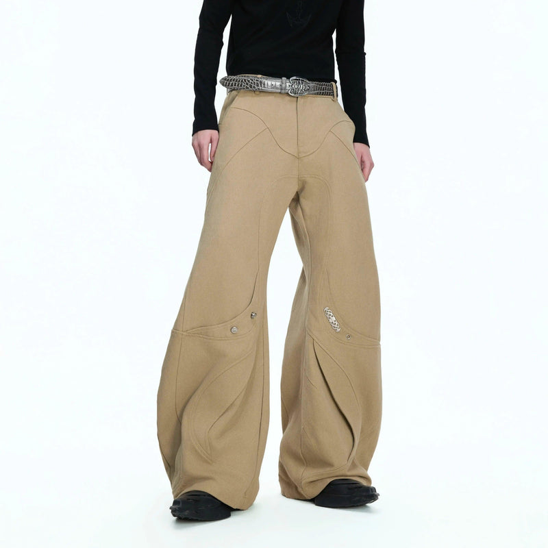 Curve Lines Wide Jeans