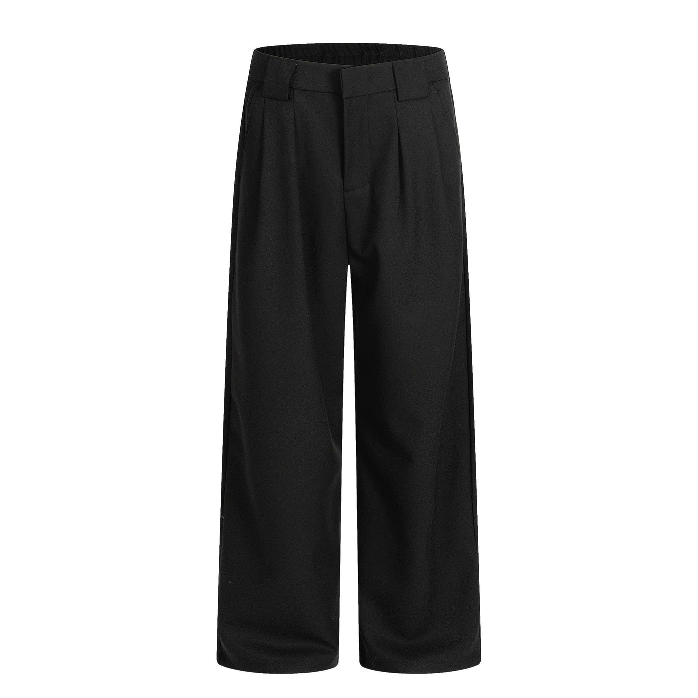 Textured Pleated Wide Leg Trousers