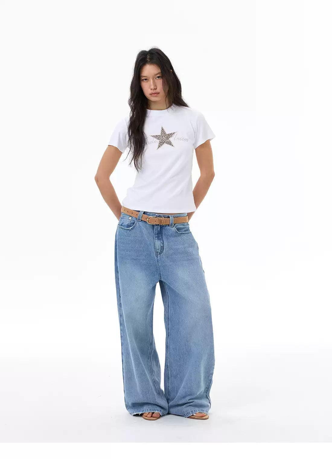 Rhinestoned Star S/S T-Shirt