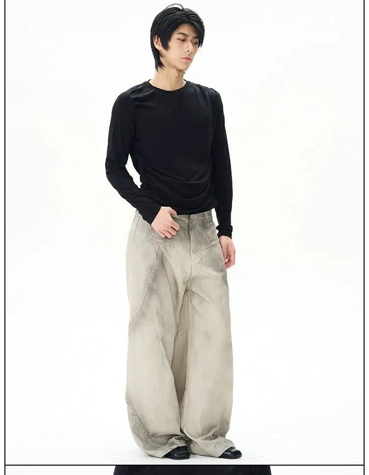 Charcoal Wash Reverse Pocket Jeans