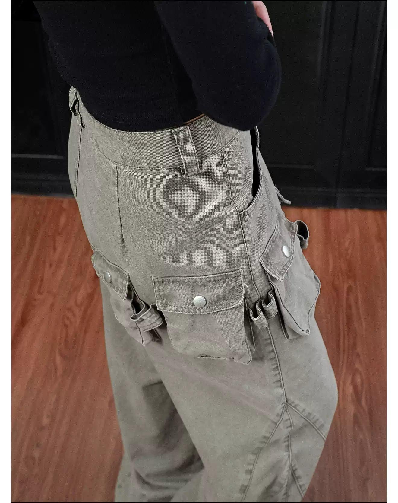 Mini Flap-Pocket Detail Pants