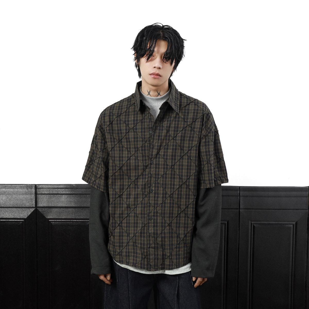 Diamond Lines Plaid Shirt