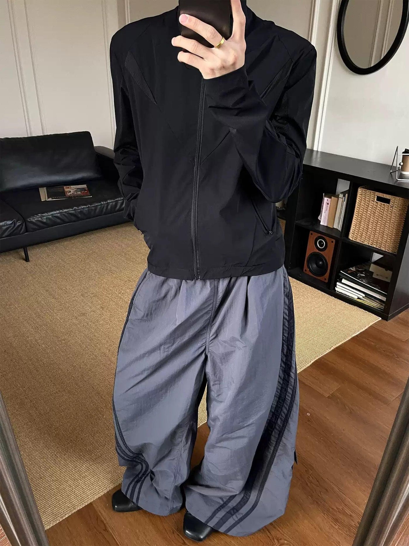 Striped Oversized Track Pants