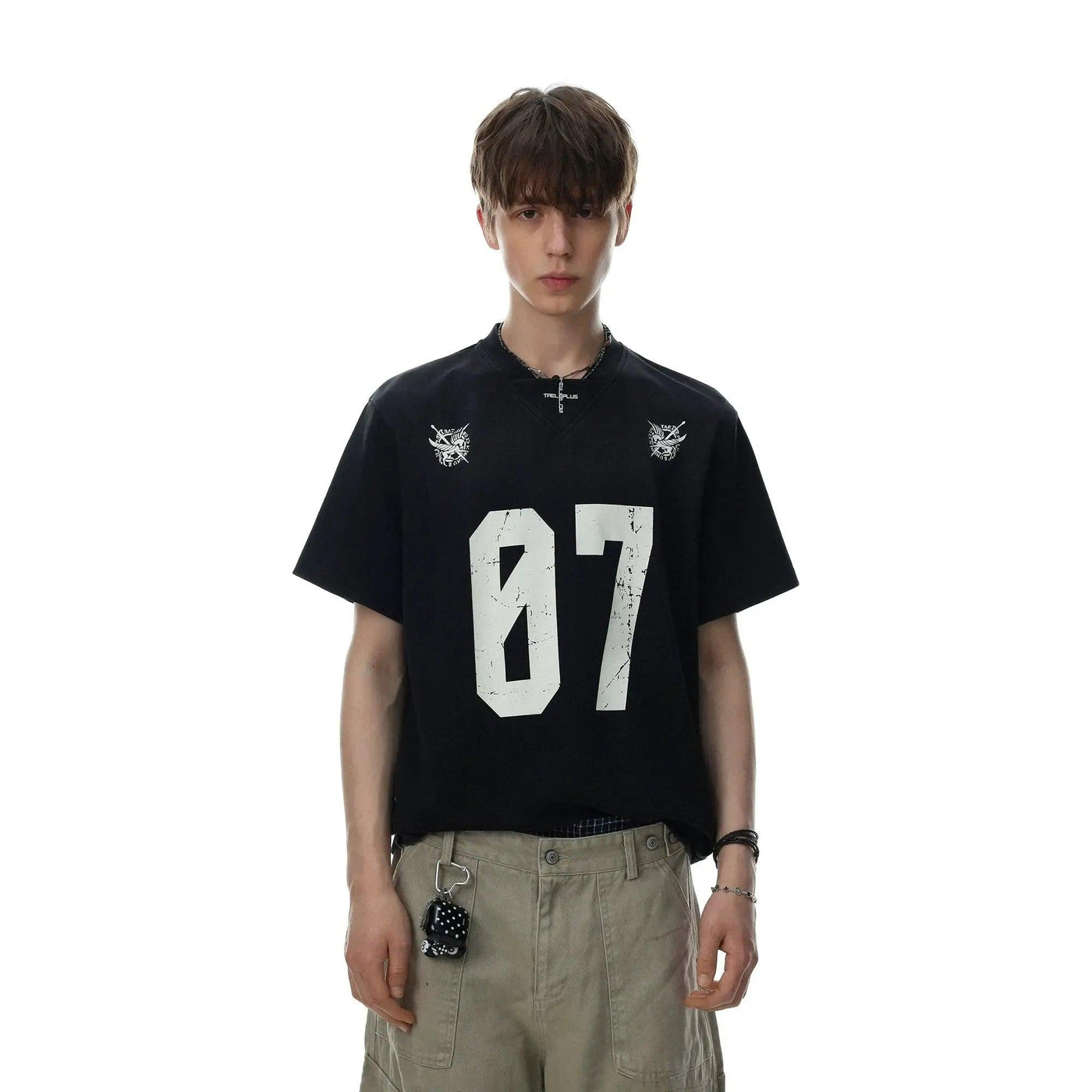 Varsity Grunge Print T-Shirt