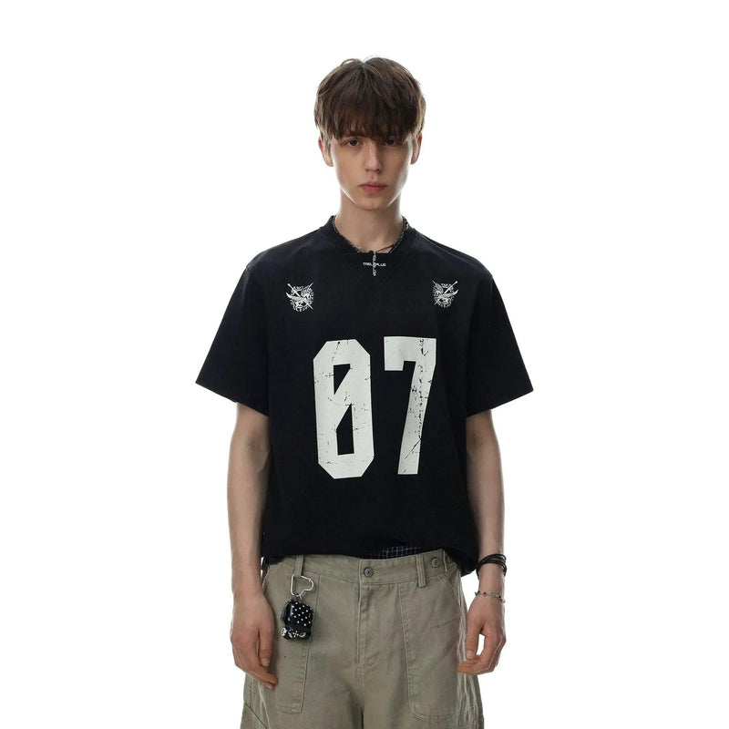 Varsity Grunge Print T-Shirt