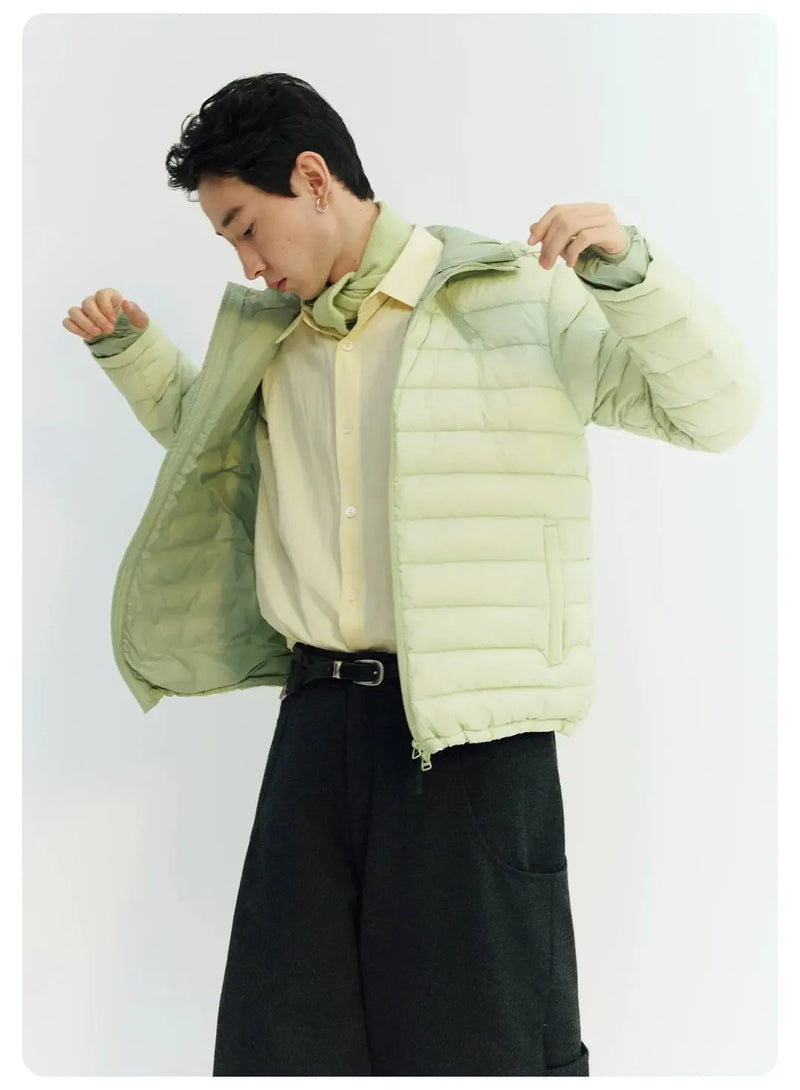Side-Zip Quilted Hooded Down Jacket