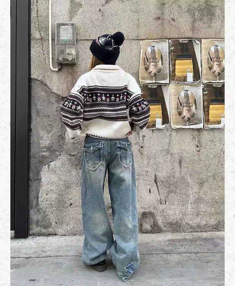 Fair Isle Collared Sweater