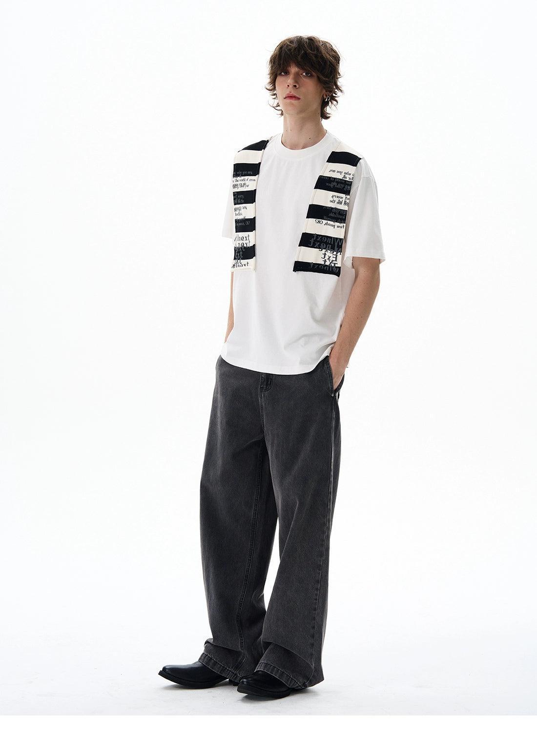 Over Shoulder Patched T-Shirt