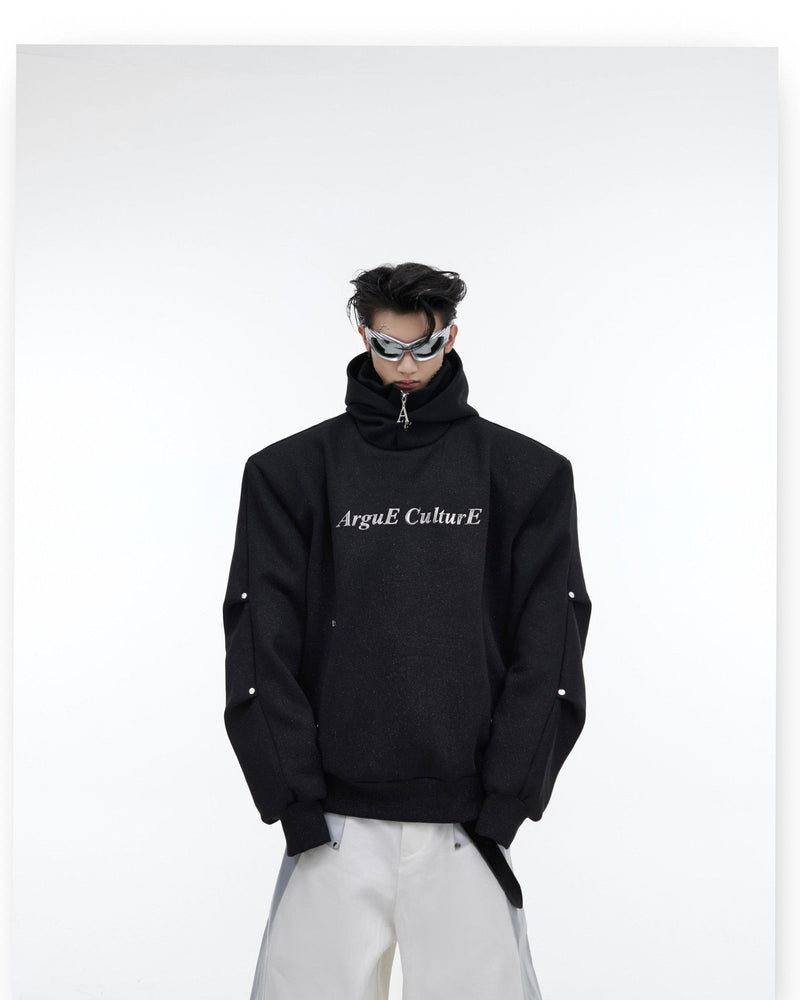 Sequin Blaze Metal Buttons Hoodie