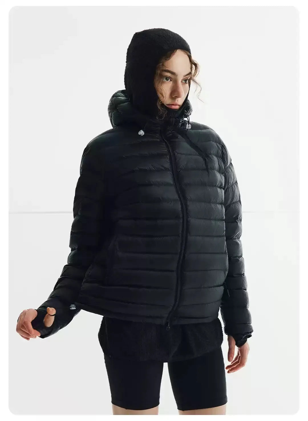 Quilted Hooded Down Jacket